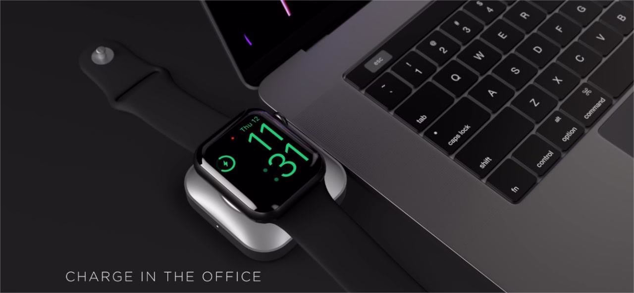 Бездротовий зарядний пристрій Satechi Type-C Magnetic Charging Dock for Apple Watch Space Gray - 1